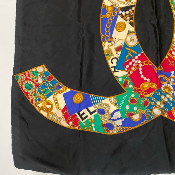CHANEL Vintage Jewel Print Silk Scarf - Picture 8 of 14